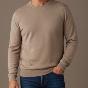 Alpaca International | Baby Alpaca Neutral Taupe Lightweight Sweater Sz L (Flaw)